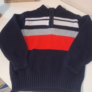 Gymboree Orange/Navy Striped Sweater